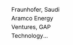 Fraunhofer Saudi Aramco Energy Ventures Kapitalerhoehung