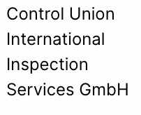 Control Union International Inspection Services GmbH Sondersituationen